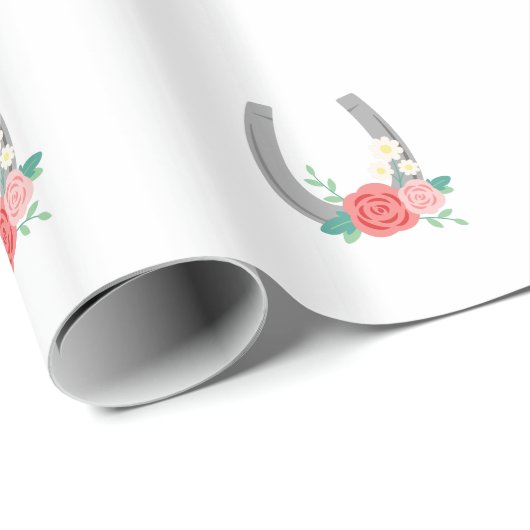 Blumenpferdeschuh Geschenkpapier (Rolleneckpunkt)