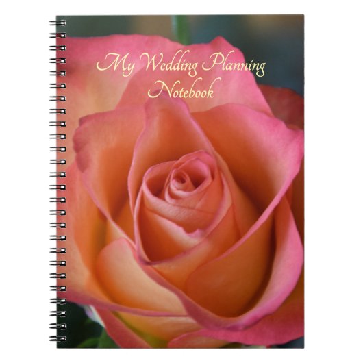 Blumenpfirsich Pink Rose Persönliches Notebook Notizblock (Vorderseite)