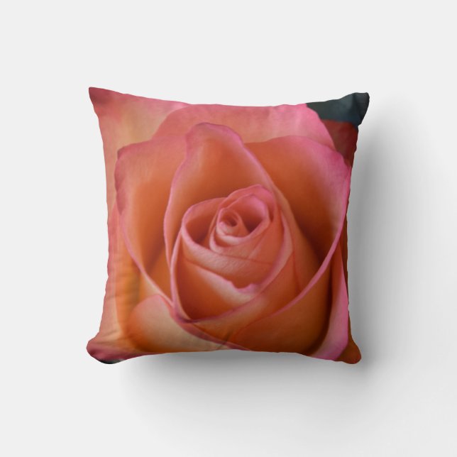 Blumenpfirsich Rosa Kissen Kissen (Vorderseite)