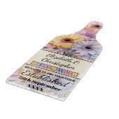 Blumenpfirsich zum 60. Jahrestag Schneidebrett (Ecke)