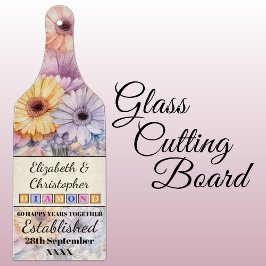 Blumenpfirsich zum 60. Jahrestag Schneidebrett