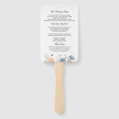 Blumenpfirsichblauer Hochzeitsprogramm Fächer (Rückseite)