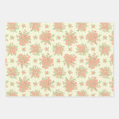 Blumenpfirsichblumen Orange Spring Blumen Geschenkpapier Set (Vorderseite 3)