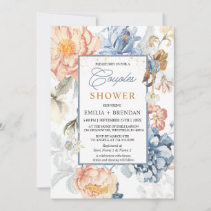 Blumenpfirsichblütenhochzeit Einladung