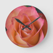 Blumenpfirsiche Rosa Wand Uhr (Vorderseite)