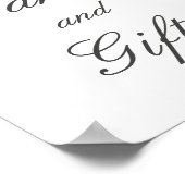 Blumenpfirsichkarten und Hochzeitsdoster Poster (Ecke)