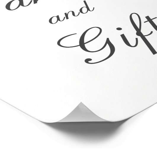 Blumenpfirsichkarten und Hochzeitsdoster Poster (Ecke)