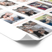 Blumenpfirsichpfirsich Pink Baby's First Year Foto Poster (Ecke)