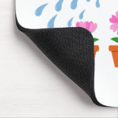 Blumenpflanze gießen wachsen danke Lehrer Mousepad (Ecke)