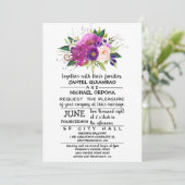 Blumenpflaume Einladung (Stehend Vorderseite)