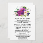 Blumenpflaume Einladung (Vorne/Hinten)