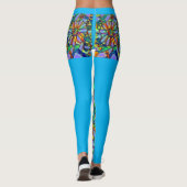Blumenphantasie-Leggings Leggings (Rückseite)