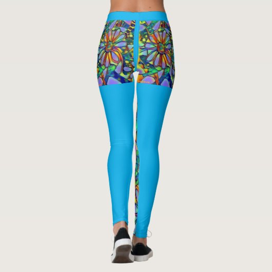 Blumenphantasie-Leggings Leggings (Rückseite)