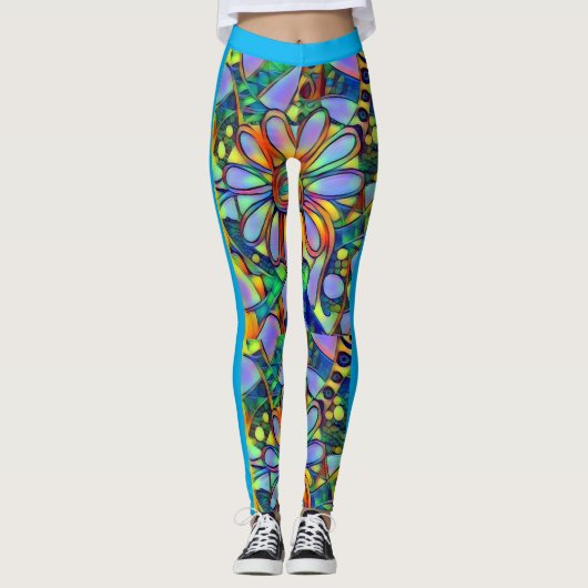 Blumenphantasie-Leggings Leggings (Vorderseite)