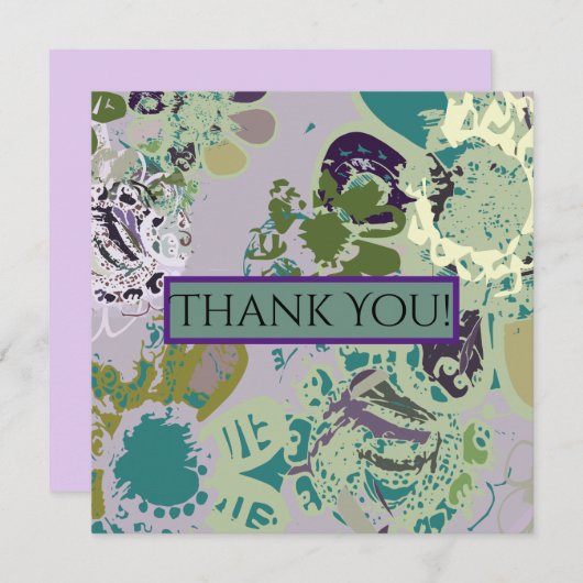 Blumenphantasiedanke Karte (Vorne/Hinten)