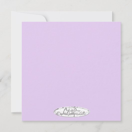 Blumenphantasiedanke Karte (Rückseite)