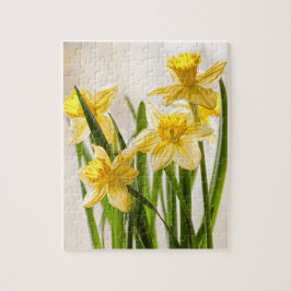 Blumenphotographie: Gelbe Frühlings-Narzissen Puzzle