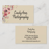 Blumenphotographie-Visitenkarte Visitenkarte (Vorne/Hinten)