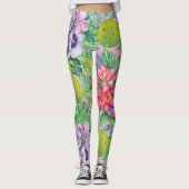 🌸 🌺 Blumenpickleball Muster XXL drucken Leggings (Vorderseite)