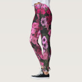 Blumenpinks Purples Grüner Garten Leggings (Links)