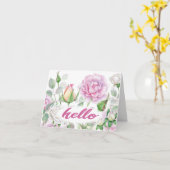 Blumenpinsel hello karte (Gelbe Blume)