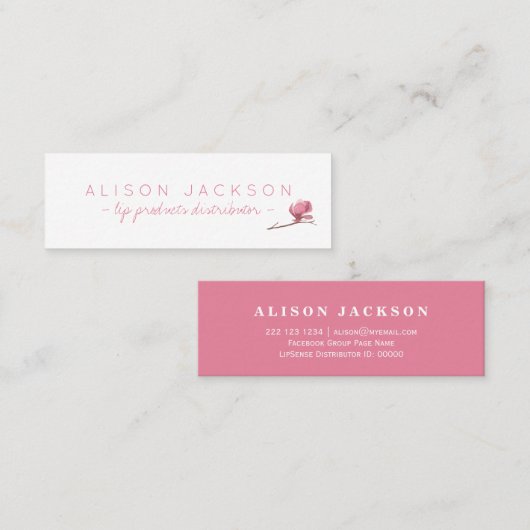 Blumenpinsel Mini Visitenkarte (Vorne/Hinten)