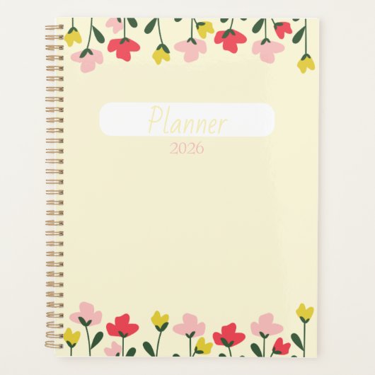 Blumenplaner – Elegantes Blumen-Thema Planer (Vorderseite)