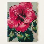 Blumenplaner mit rosa Pixel-Hibiskus Planer (Rückseite)