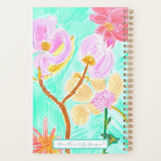 Blumenplaner von Ariella & Lily Designs Planer (Rückseite)