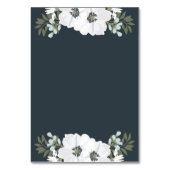 Blumenplateau Sitzkarten Weiße Blume Tischnummer (Rückseite)