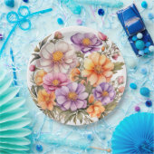 Blumenplatte Hochzeit/Dusche Pappteller (Party)