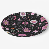 Blumenplatte Hochzeit/Dusche Pappteller (Schrägansicht)