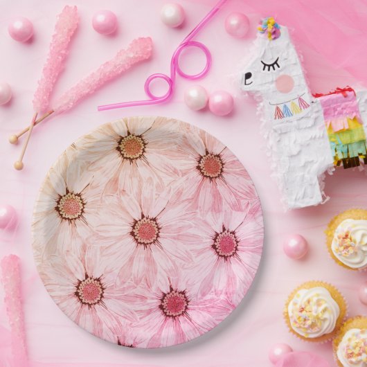 Blumenplatte Hochzeit/Dusche Pappteller (Party)