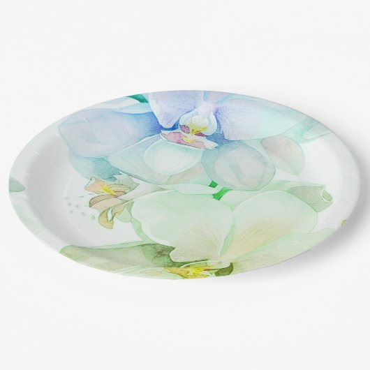 Blumenplatte Hochzeit/Dusche Pappteller (Schrägansicht)