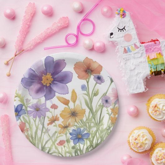 Blumenplatte Hochzeit/Dusche Pappteller (Party)
