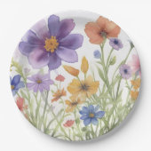 Blumenplatte Hochzeit/Dusche Pappteller (Vorderseite)