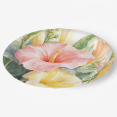 Blumenplatte Hochzeit/Dusche Pappteller (Schrägansicht)