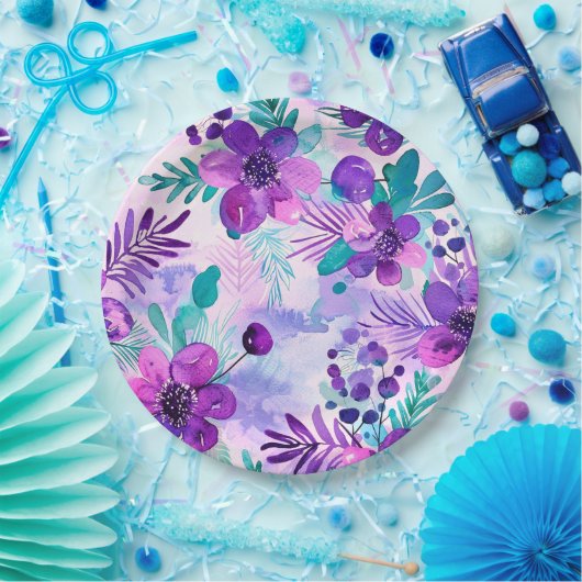 Blumenplatte Hochzeit/Dusche Pappteller (Party)