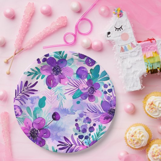 Blumenplatte Hochzeit/Dusche Pappteller (Party)