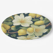 Blumenplatte Hochzeit/Dusche Pappteller (Schrägansicht)