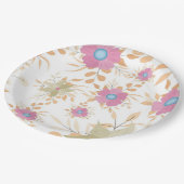 Blumenplatte Hochzeit/Dusche Pappteller (Schrägansicht)