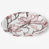 Blumenplatte Hochzeit/Dusche Pappteller (Schrägansicht)