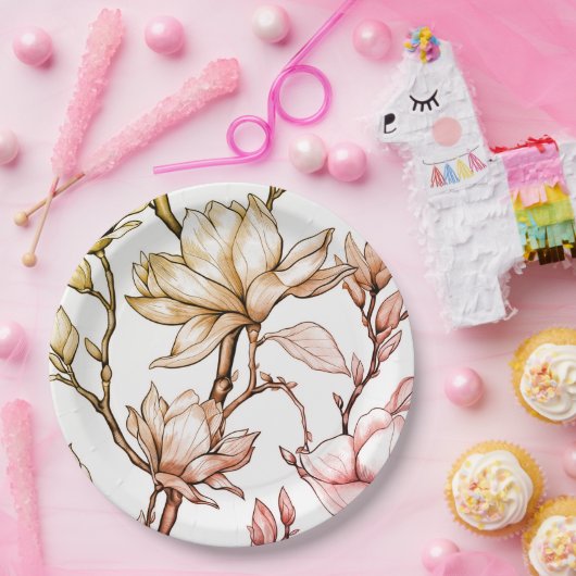 Blumenplatte Hochzeit/Dusche Pappteller (Party)