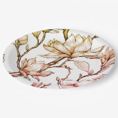 Blumenplatte Hochzeit/Dusche Pappteller (Schrägansicht)