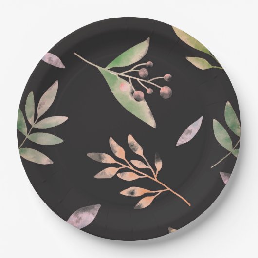 Blumenplatte Hochzeit/Dusche Pappteller (Vorderseite)