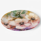 Blumenplatte Hochzeit/Dusche Pappteller (Schrägansicht)