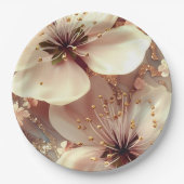 Blumenplatte Hochzeit/Dusche Pappteller (Vorderseite)