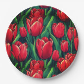 Blumenplatte Hochzeit/Dusche Pappteller (Vorderseite)