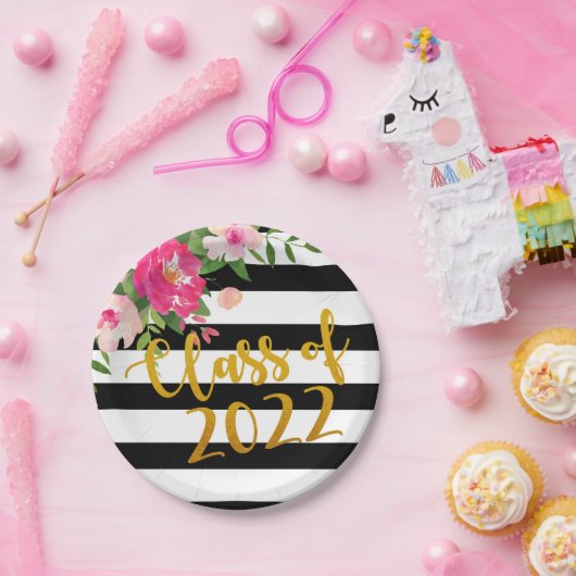 Blumenplatte - Klasse 2022 Pappteller (Party)