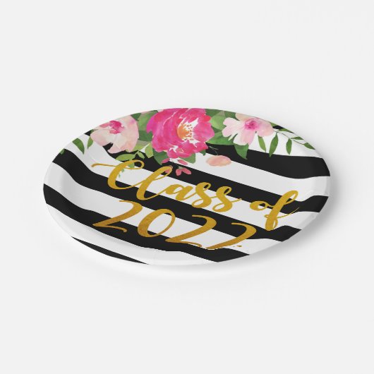 Blumenplatte - Klasse 2022 Pappteller (Schrägansicht)